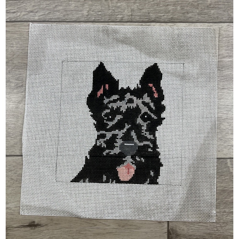 Cat's Cradle Handpainted Needlepoint Canvas Scottie Dog Aberdeen Scotch Terrier‎ - Picture 8 of 8